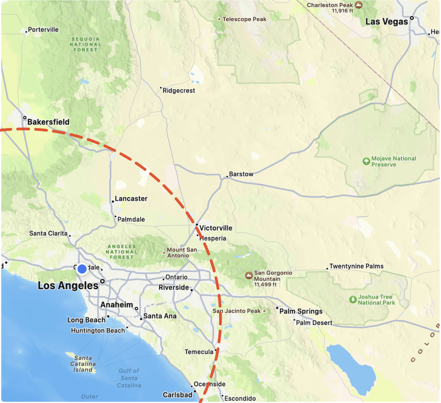 Service area map